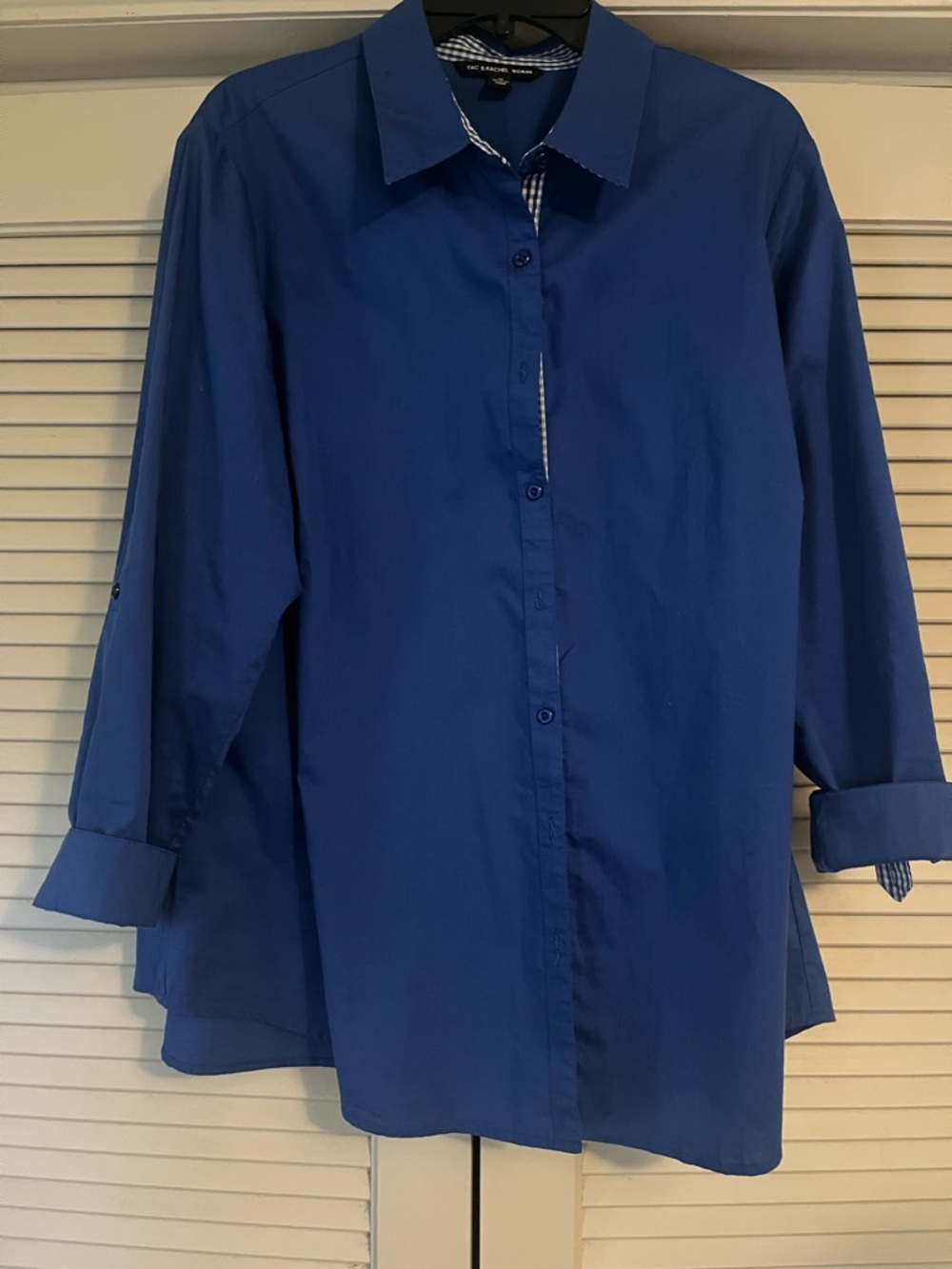 Zac & Rachel Royal Blue Button-Up Blouse